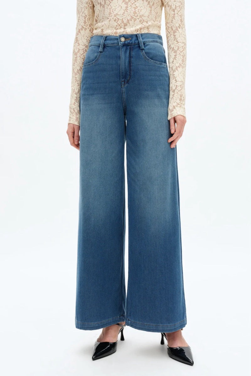 Bayeas - High Rise Wide Leg Jeans