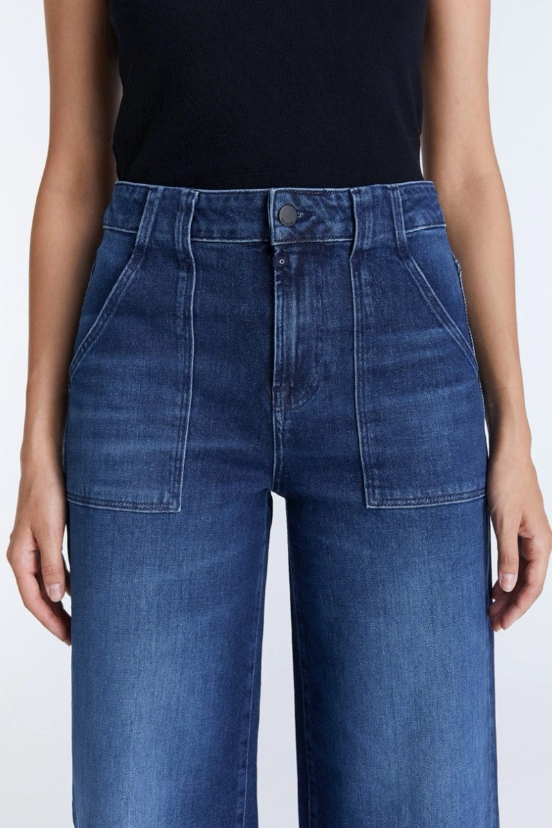 COJ - Jean taille haute en denim Lulu bleu foncé