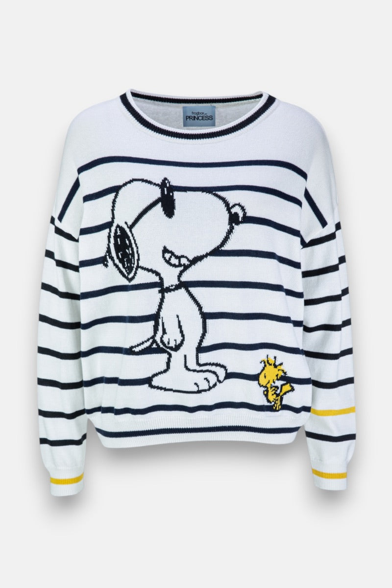 Princess Goes Hollywood - Snoopy B/W Striped Sweater