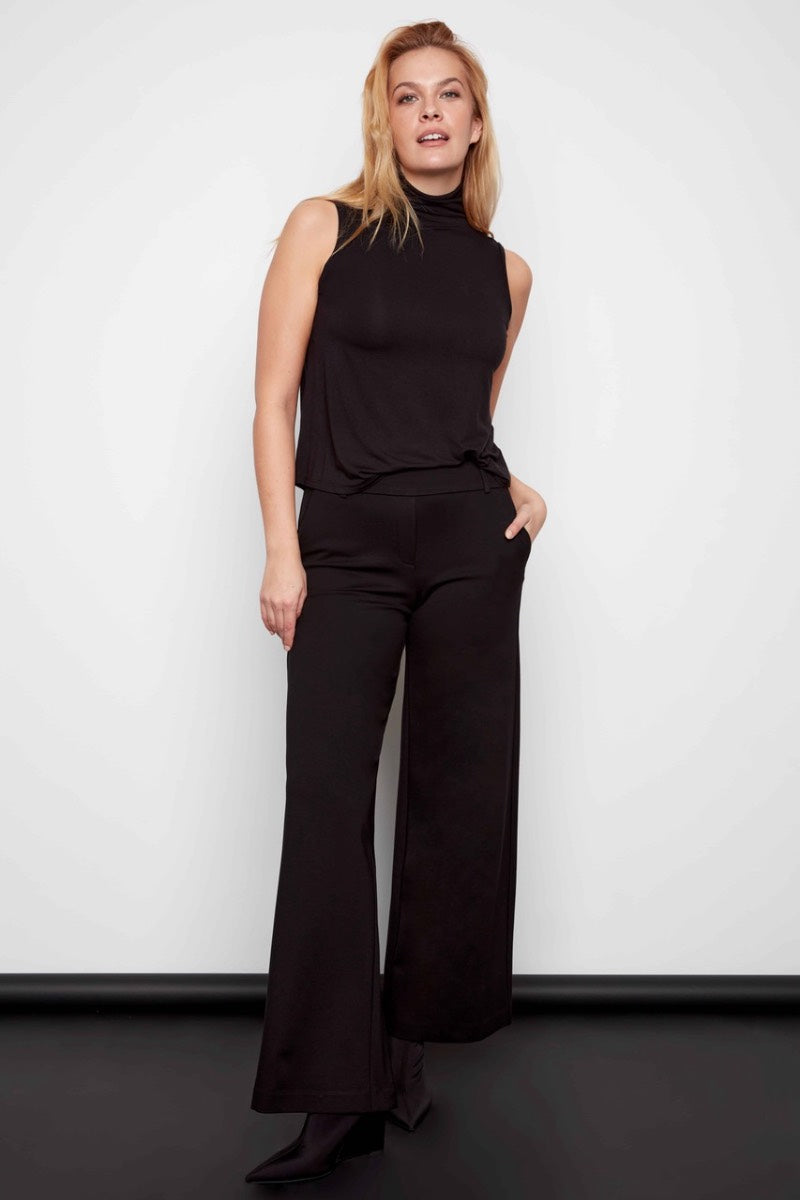 I Love Tyler Madison - Audrey Wide Leg Pant in Black