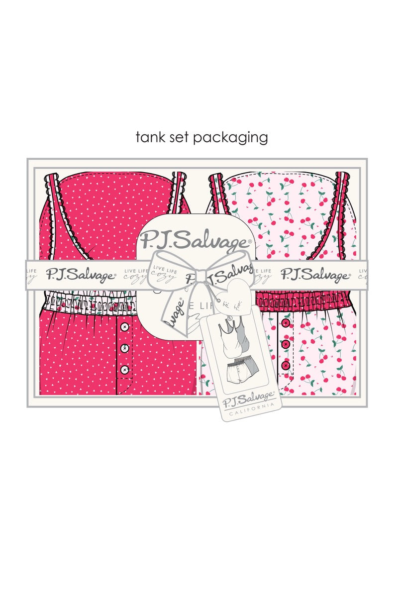 PJ Salvage -  Mix and Match Sleep Set in Ruby Red