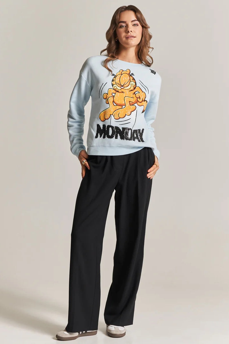 Princess Goes Hollywood - Garfield Monday Sweatshirt in Light Blue