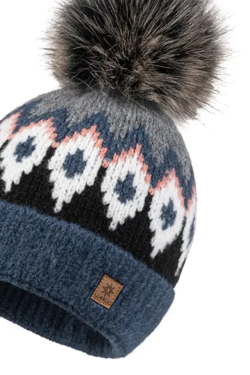 WoolK - Cozy Hat in Blue/Grey