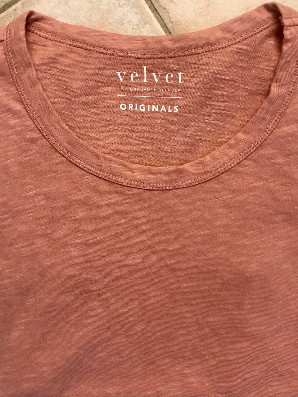 Velvet - Tilly Original Slub Crew neck tee / White / Pink / Blue / Coral - HeidiHo2