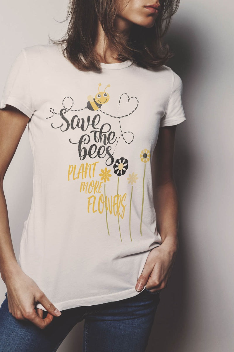 Save The Bees Tee in White