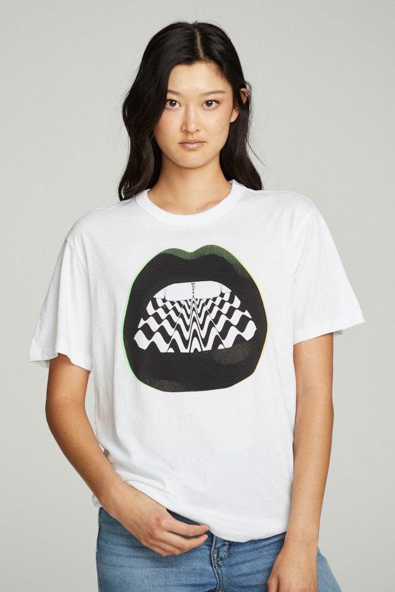 Chaser - 80’S Lips Tee in White