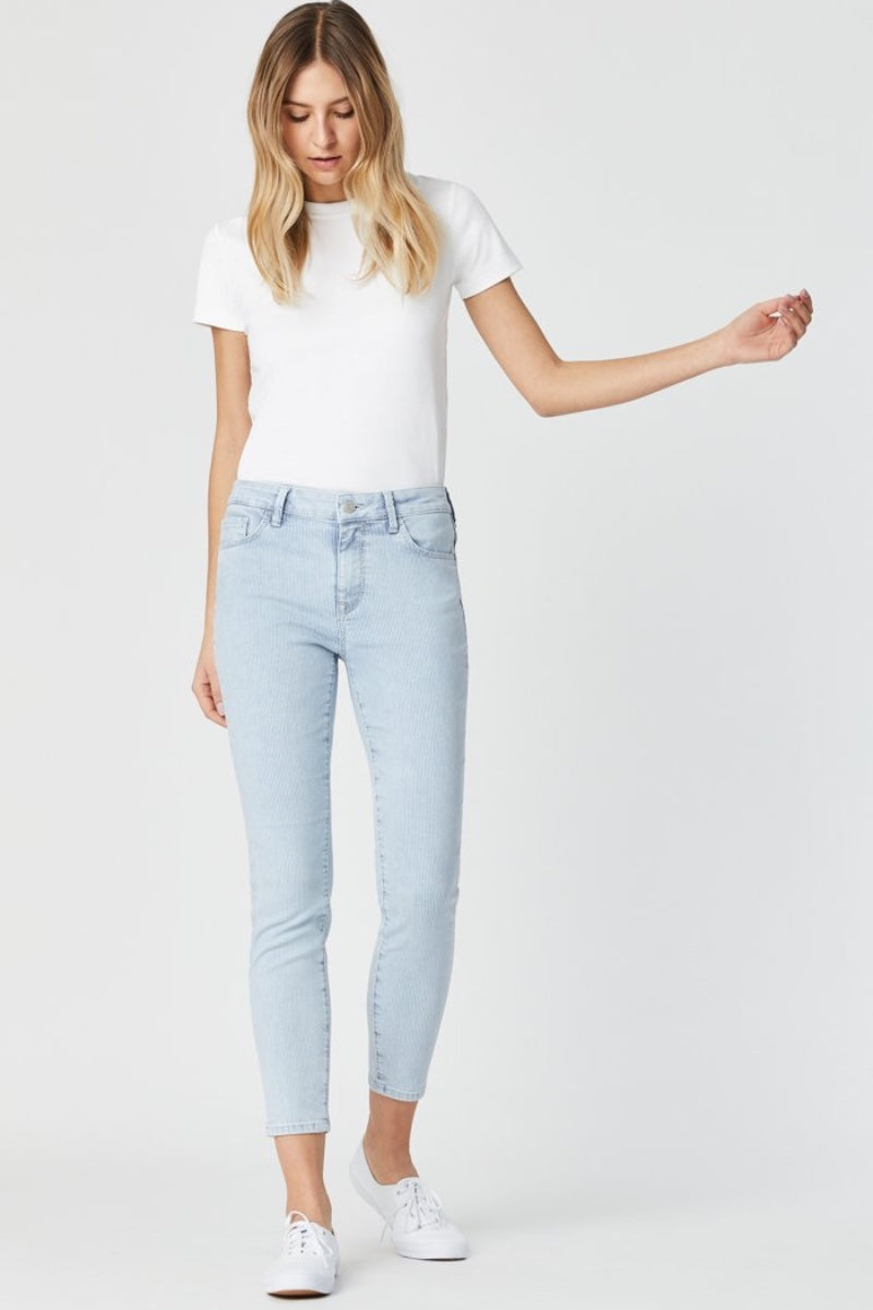 Mavi - Tess Jeans in Bleached Stripe Stretch Jeans