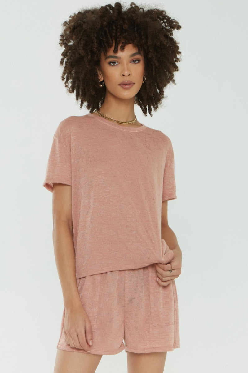 Project Social T -  In the Clouds Tee Shirt in Rose