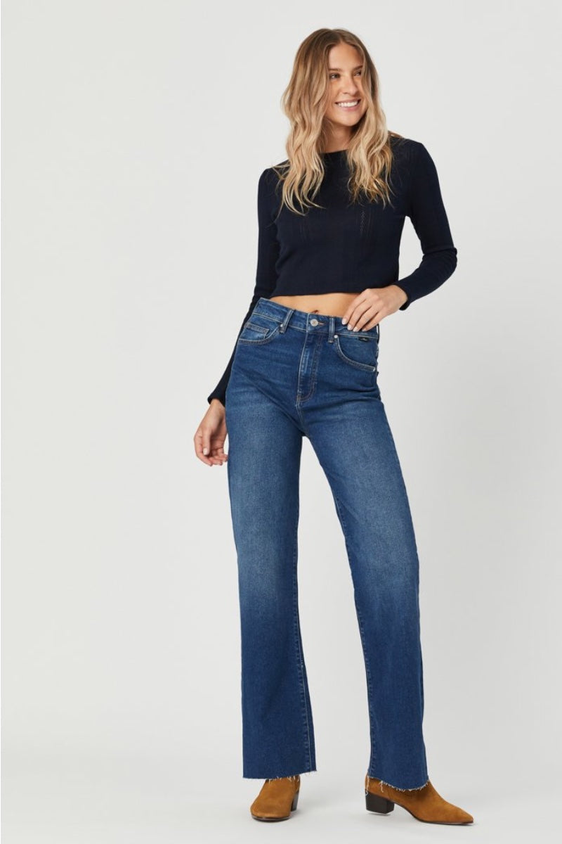 Mavi - Victoria Wide Leg Jeans in Dark Used 90's