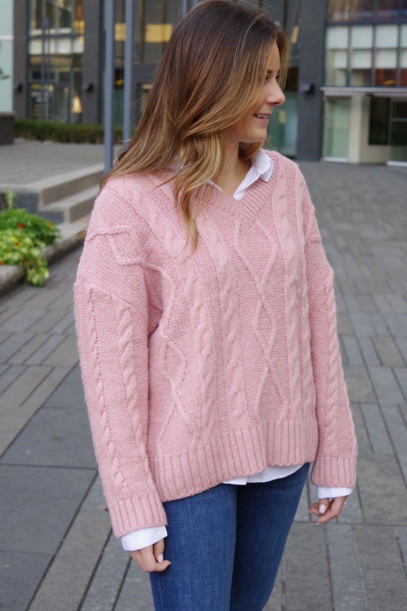 Charli - Giovanna Cable Knit in Pink