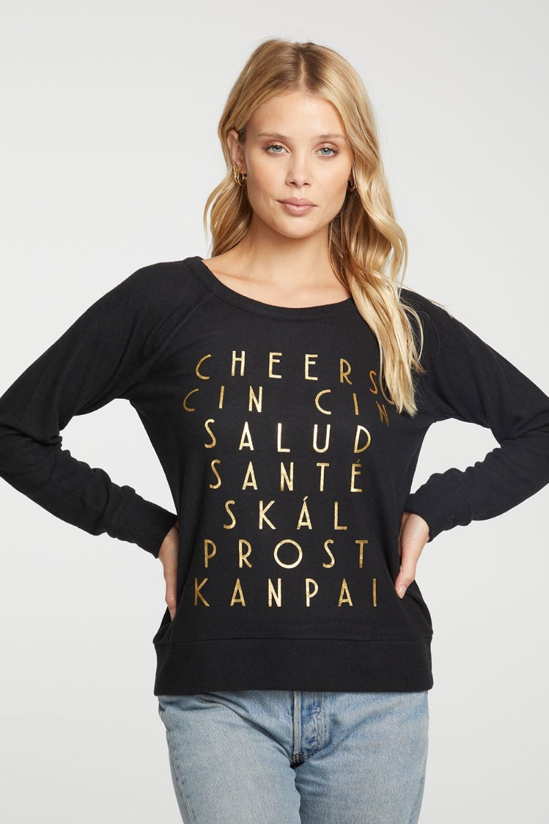 Chaser - Cheers Pullover in True Black