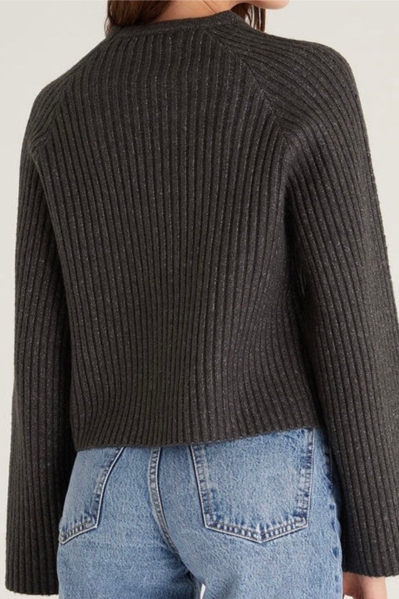 Z Supply - Alpine Rib Sweater in Charcoal Heather Heidi-Ho2