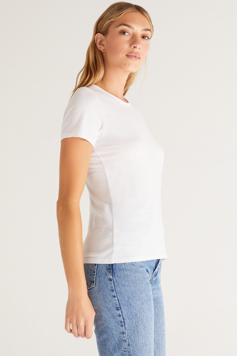 Z Supply -  The Perfect Short Sleeve Tee in White